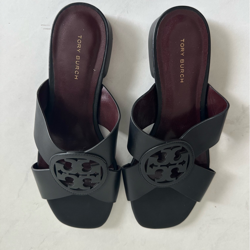 Tory Burch Black Miller Criss Cross Sandals